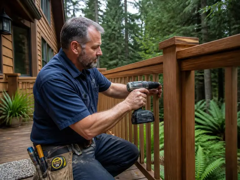 Residential home repair and maintenance work being completed by a local handyman in Greater Victoria